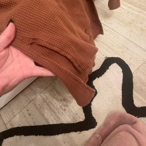 Waffle knit thermal Henley.